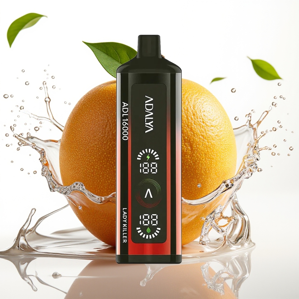 Adalya ADL 16000 PRO Puffs Disposable Vape Damdödare med digital skärm och USB-C