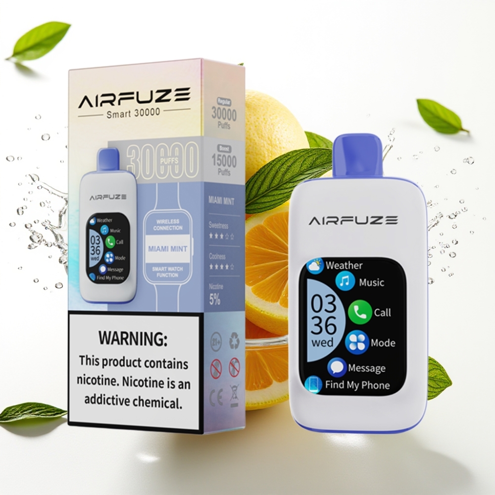 AirFuze Smart 30000 Puffs Disposable Vape Miami Mint med 900mAh batteri