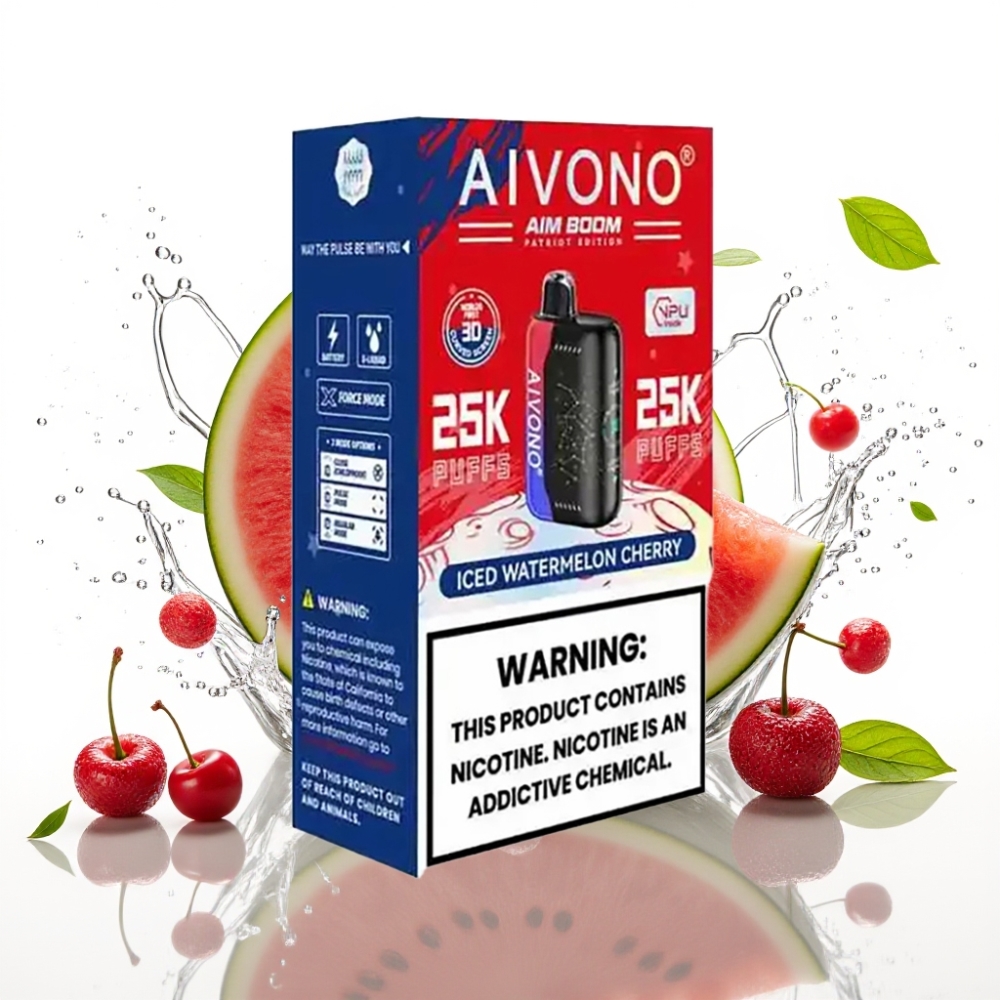 Aivono Aim Boom 25000 Puffs Disposable Vape Isad Vattenmelon Körsbär 650mAh