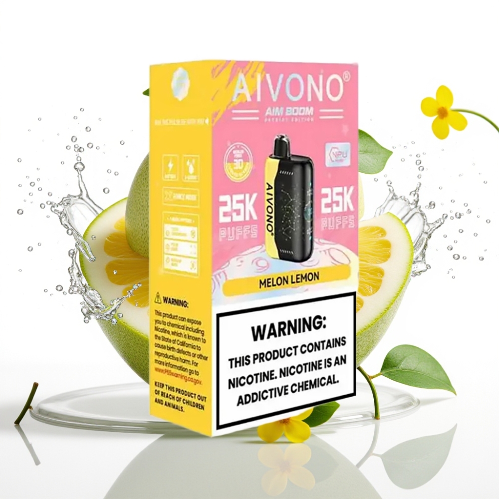Aivono Aim Boom 25000 Puffs Engångs Vape Melon Citron med 650mAh Batteri