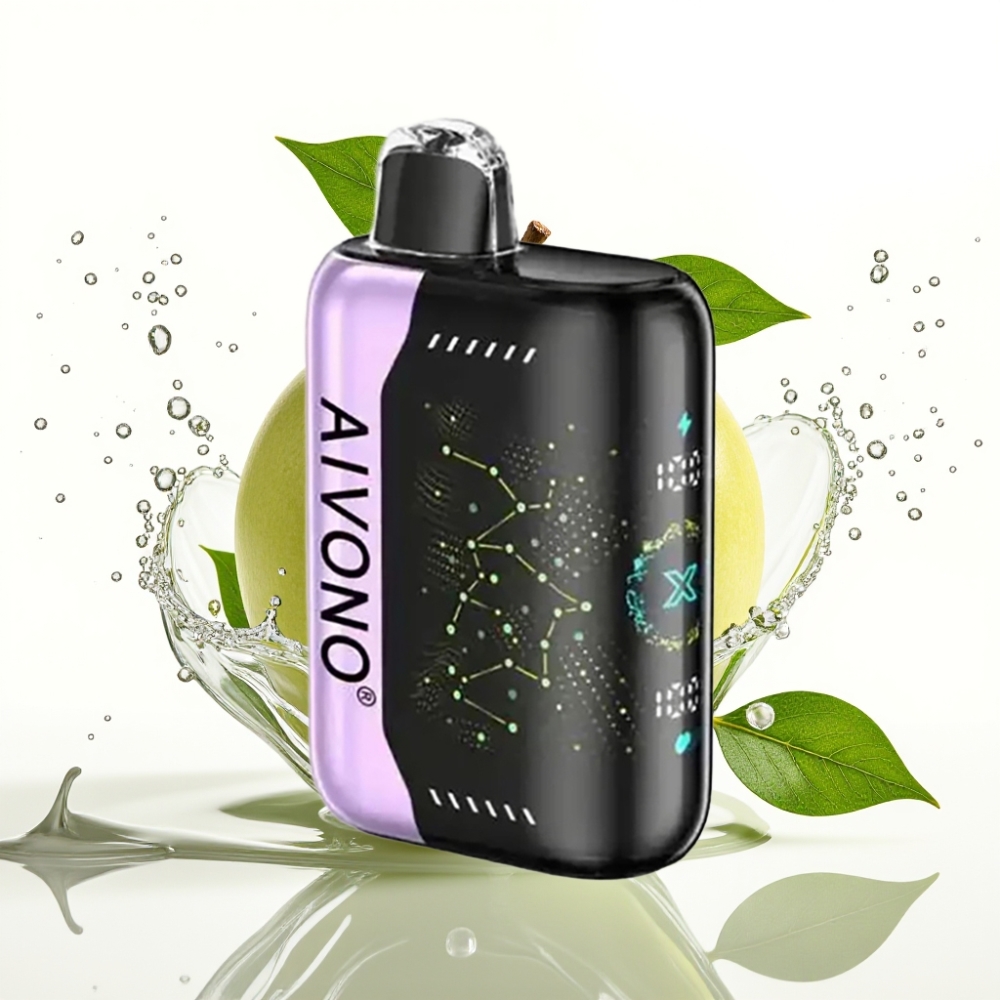 Aivono Aim Boom 25000 Puffs Engångsvape Grönt Äpple Druva 28ml 650mAh