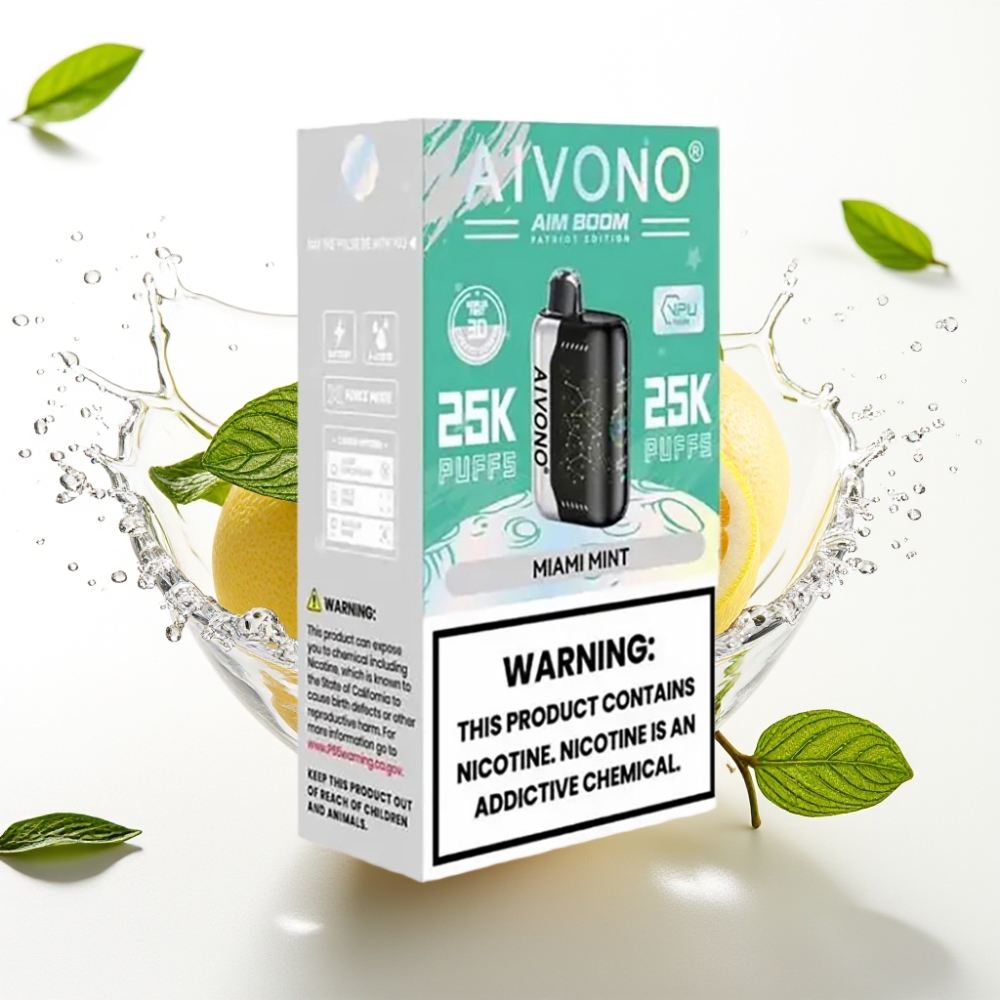 Aivono Aim Boom 25000 Puffs Miami Mynta Disposable Vape med 650mAh Batteri