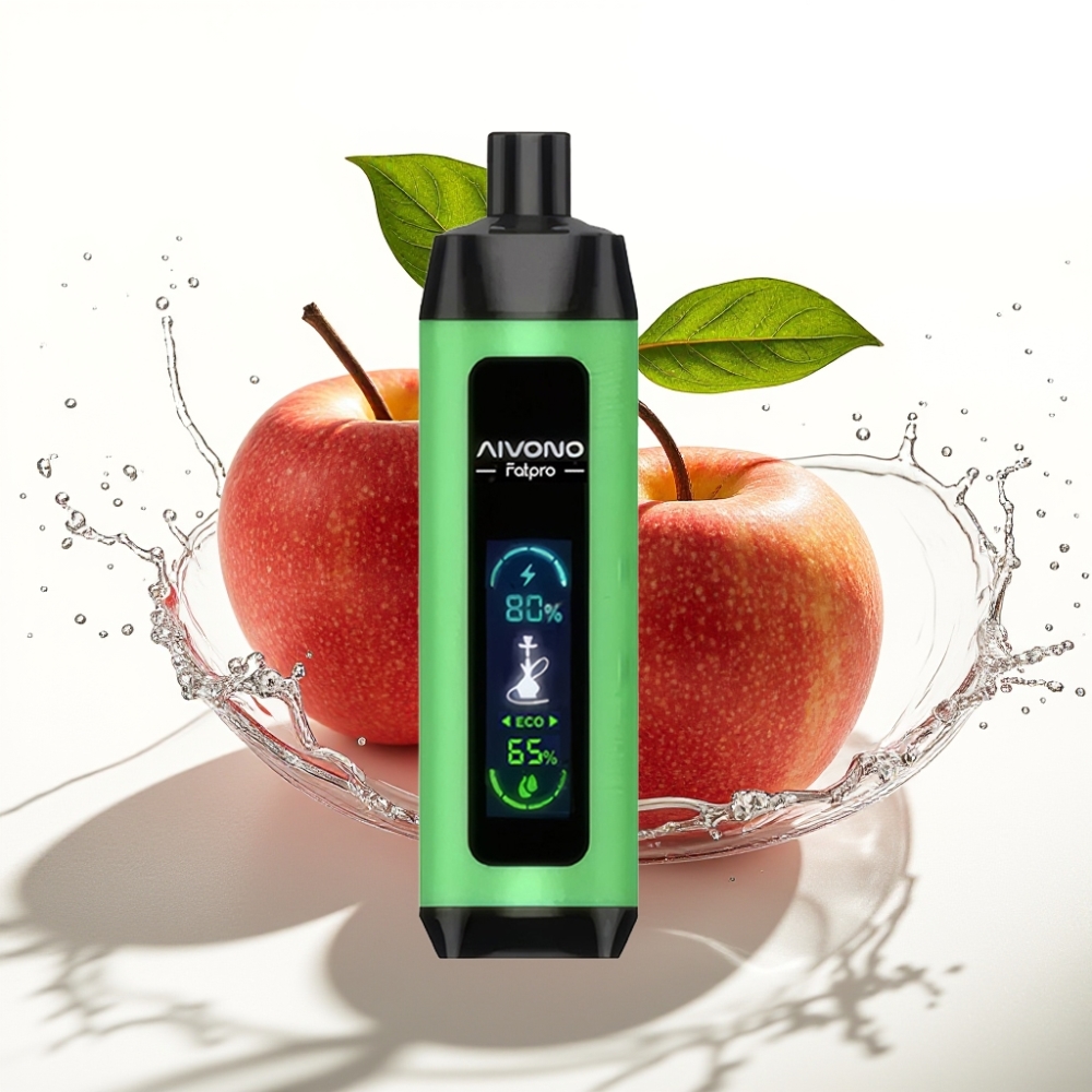Aivono Aim Fatpro 22000 Puffs Disposable Vape Två Äpple och 28ml E-liquid