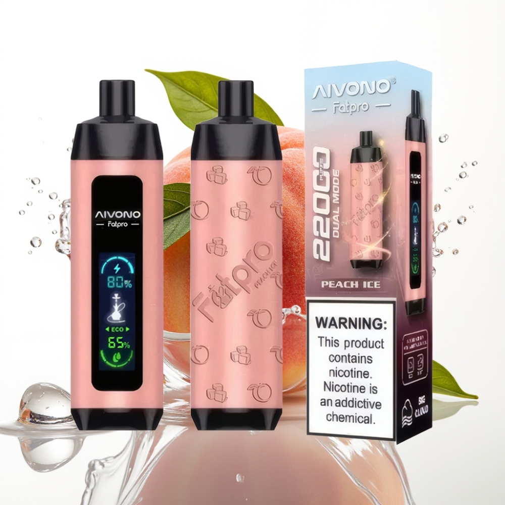 Aivono Aim Fatpro 22000 Puffs Engångs Vape Persika Is