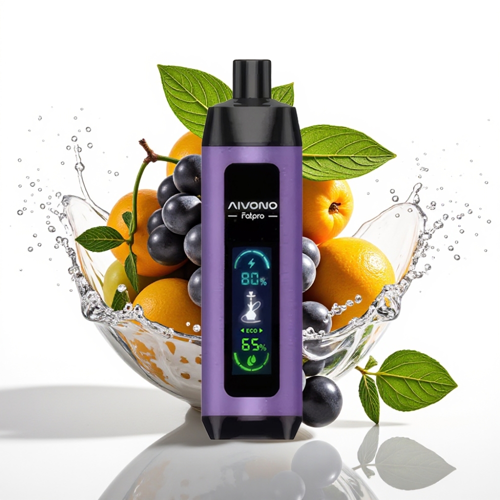 Aivono Aim Fatpro 22000 Puffs Engångsvape Druva Mynta 28ml 5% Nikotin