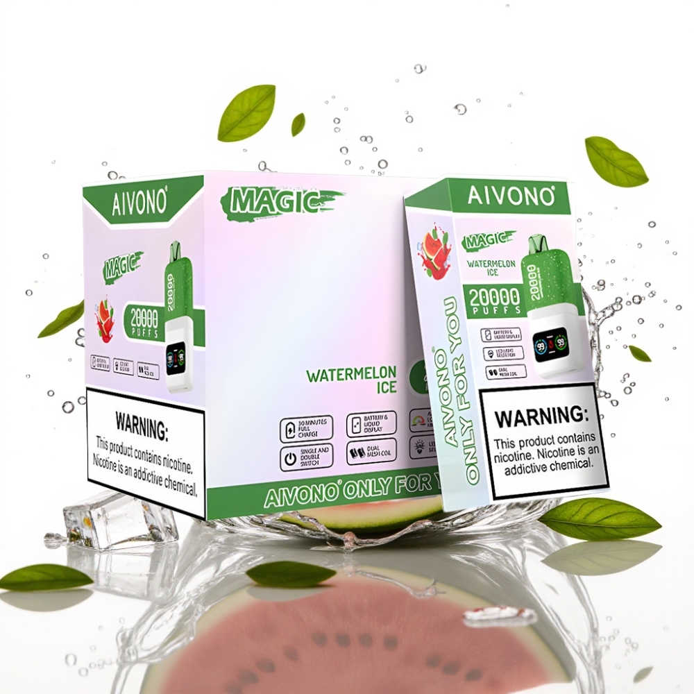 Aivono Aim Magic 20000 Puffs Disposable Vape Vattenmelon Is med LCD-display