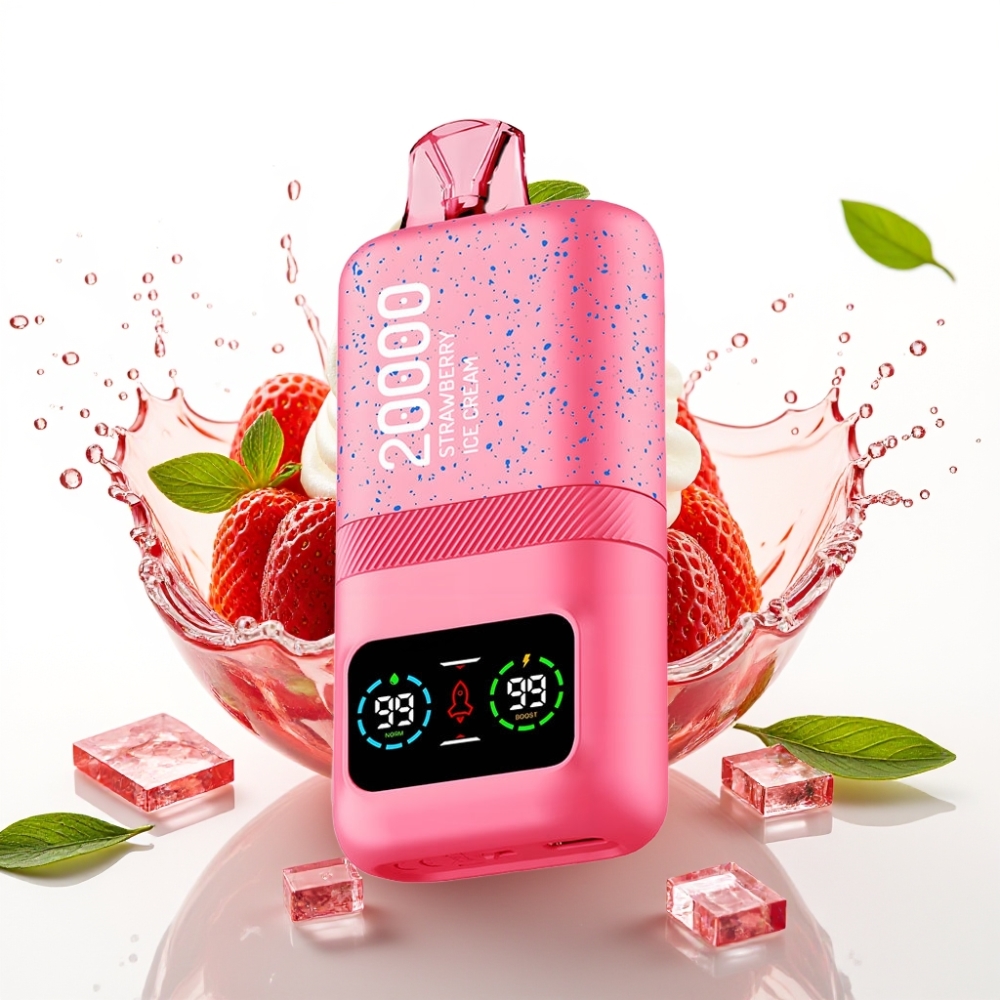 Aivono Aim Magic 20000 Puffs Disposable Vape jordgubb glass med LCD-display