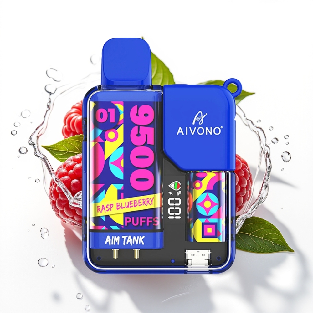 Aivono Aim Tank 9500 Puffs Disposable Vape Hallon Blåbär och 650mAh Batteri