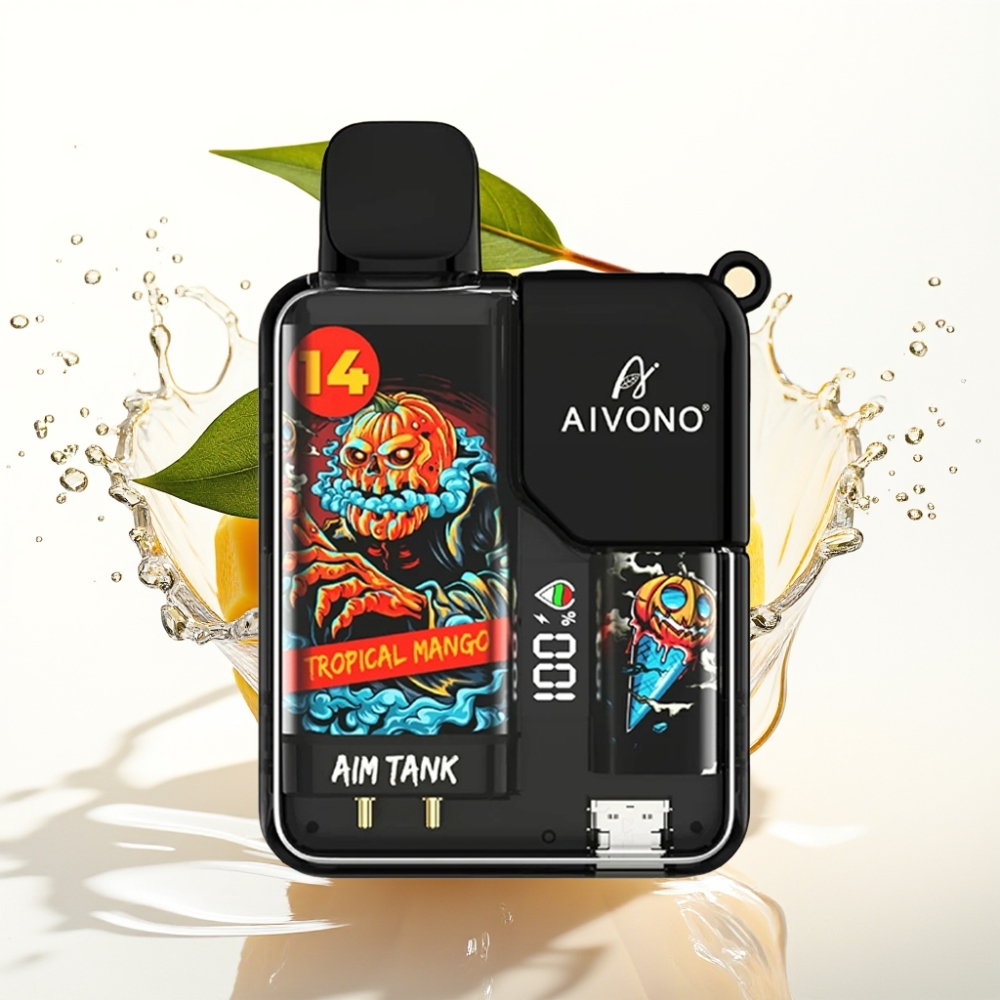 Aivono Aim Tank 9500 Puffs Förbrukningsbar Vape Tropisk Mango