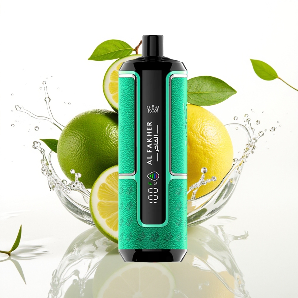 Al Fakher Crown Bar 15K Hypermax Engångs Vape Kit Citron Lime 22ml