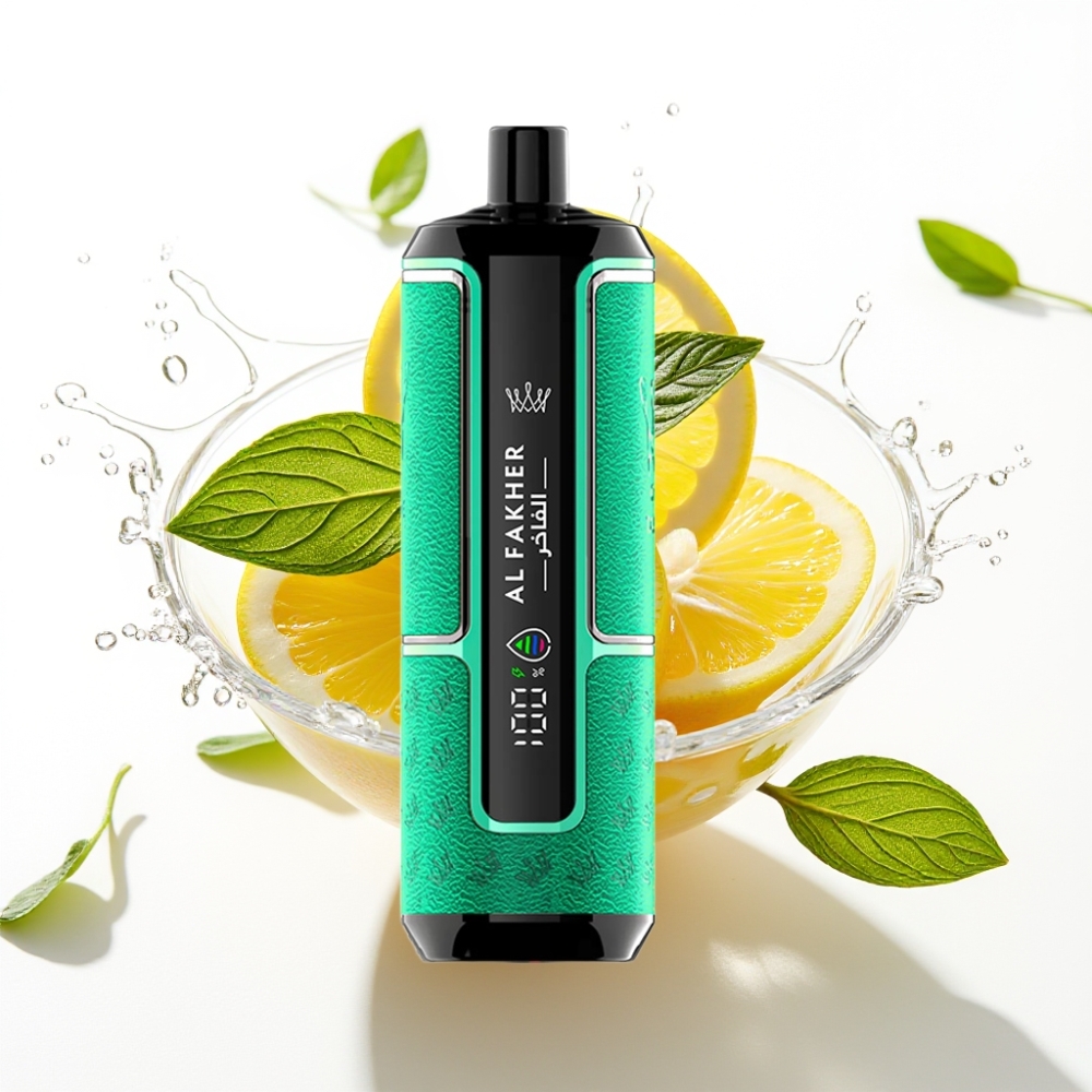 Al Fakher Crown Bar 15K Hypermax Engångs Vape Kit Citron Mynta 22ml 600mAh