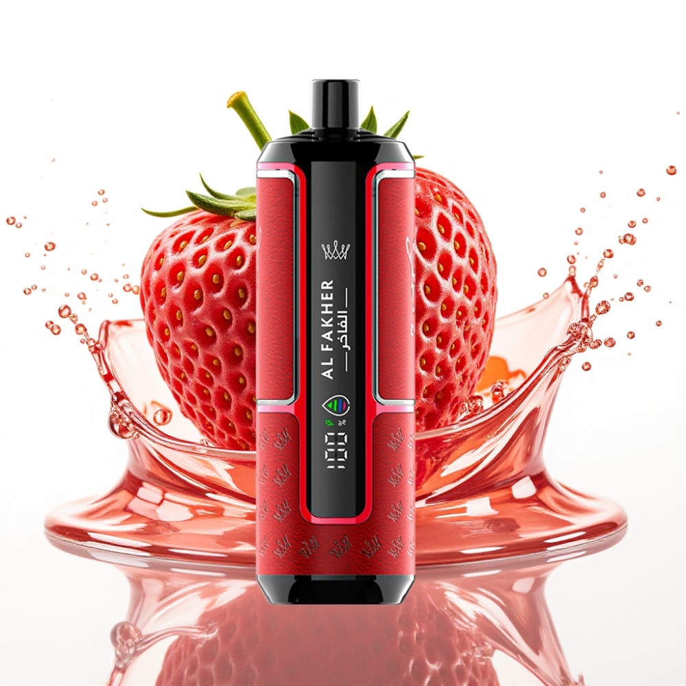 Al Fakher Crown Bar 15K Hypermax Engångs Vape Kit Jordgubbspunch 22ml