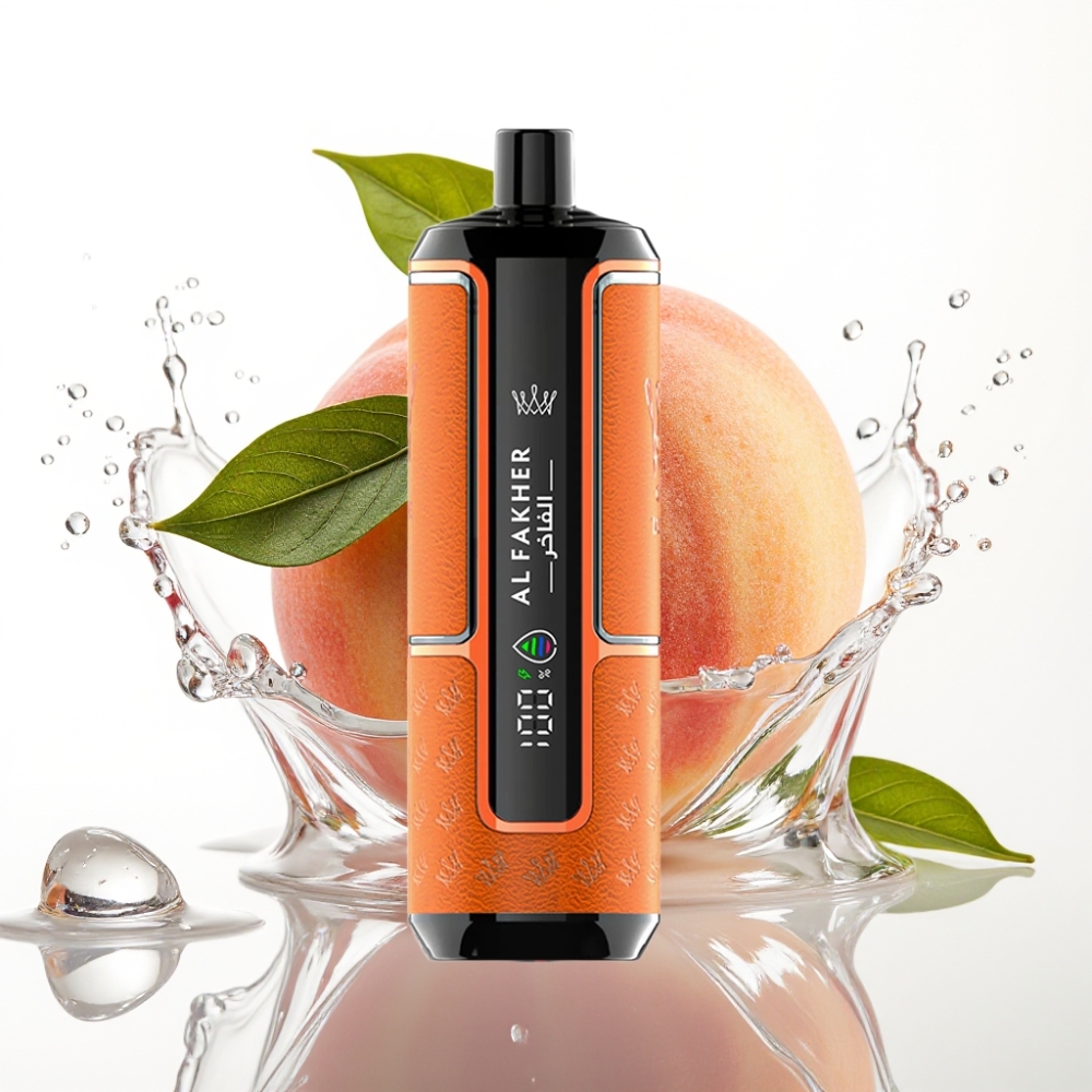 Al Fakher Crown Bar 15K Hypermax Engångs Vape Kit Persika Is