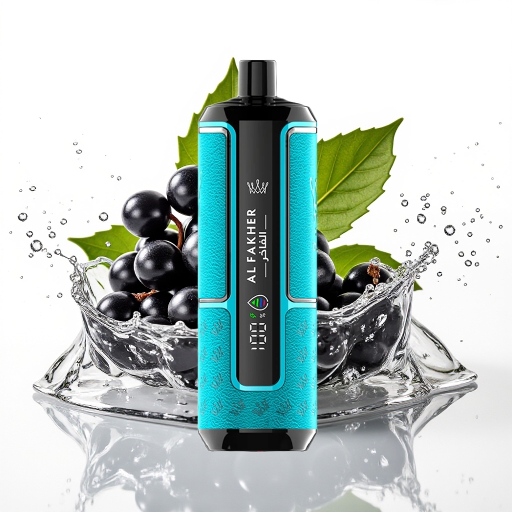 Al Fakher Crown Bar 15K Hypermax Engångs Vape Kit Svartvinbär Is 22ml 600mAh