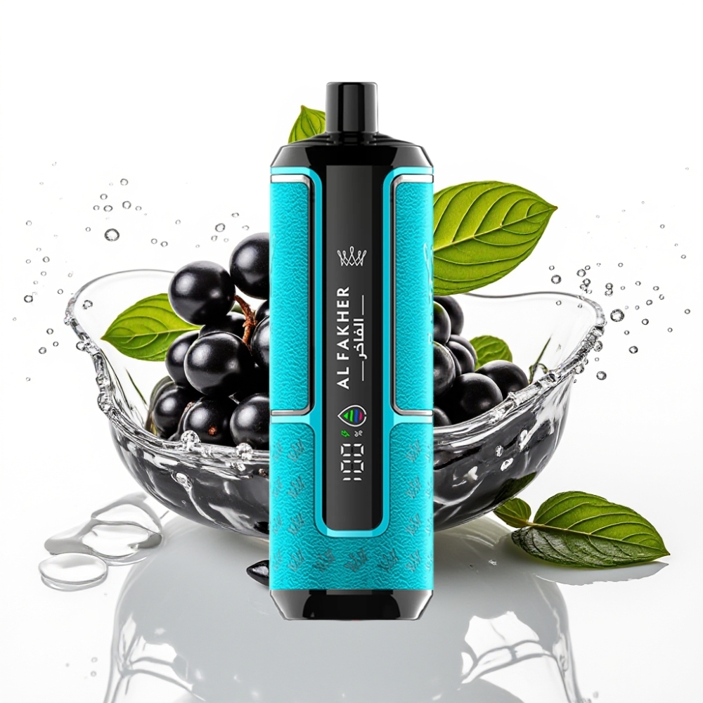 Al Fakher Crown Bar 15K Hypermax Engångs Vape Kit Svartvinbär Mynta 22ml/600mAh