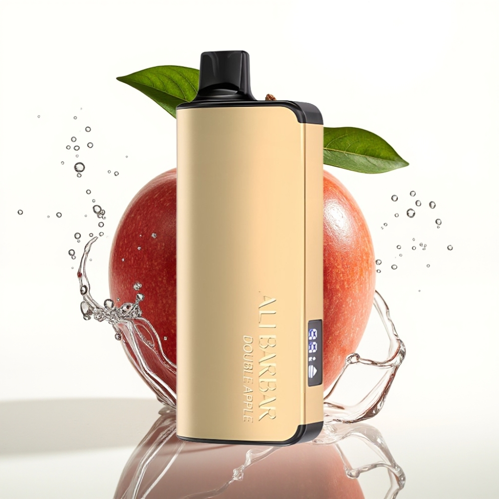 Alibarbar Ingot 9000 Puffs Engångs Vape Dubbeläpple 22ml 2350mAh