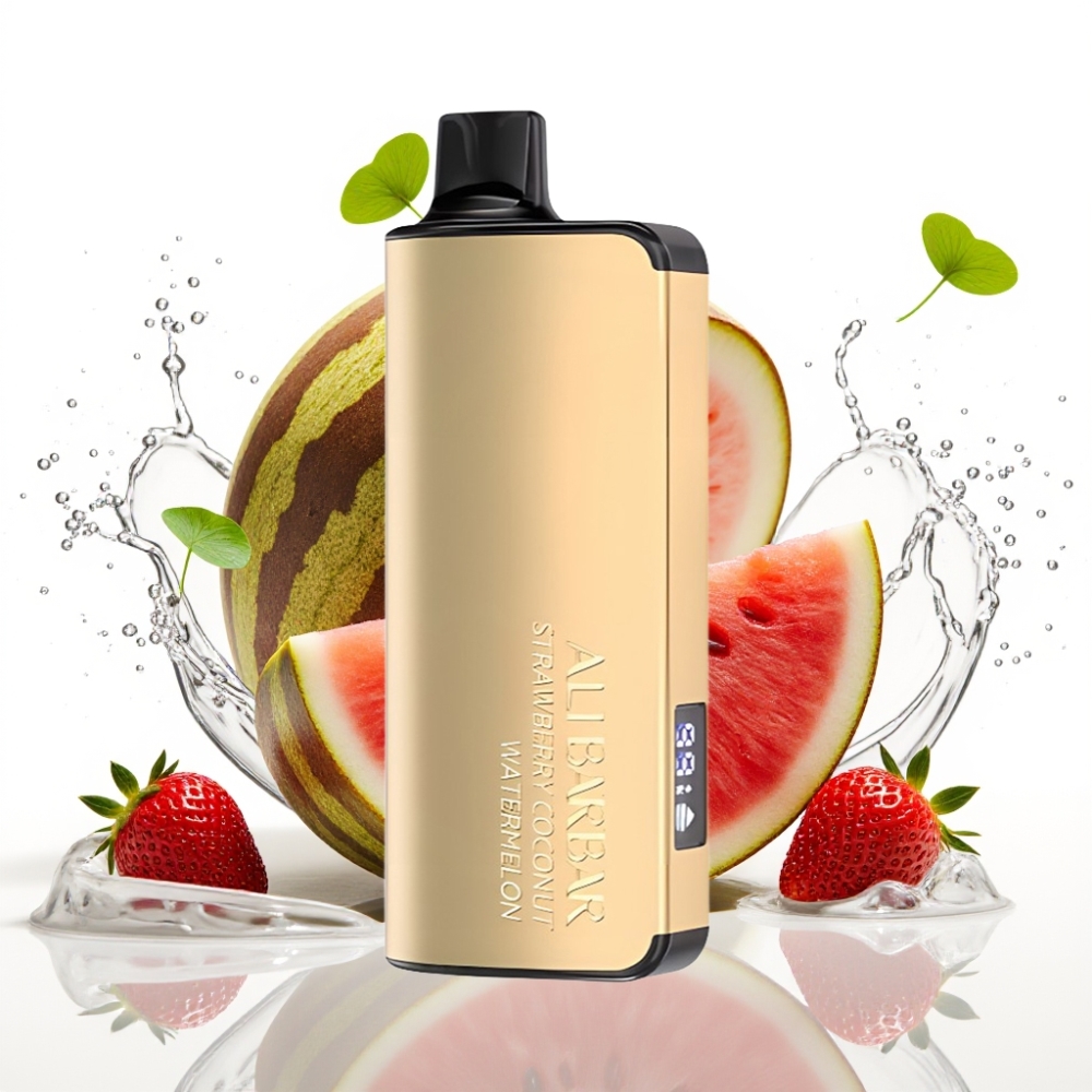Alibarbar Ingot 9000 Puffs Engångsvape Jordgubb Kokos Vattenmelon 22ml 2350mAh