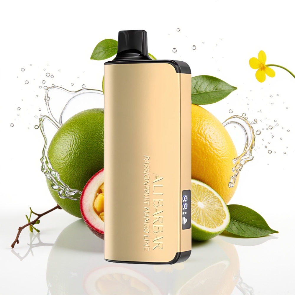 Alibarbar Ingot 9000 Puffs Engångsvape Passionfrukt Mango Lime 22ml 2350mAh