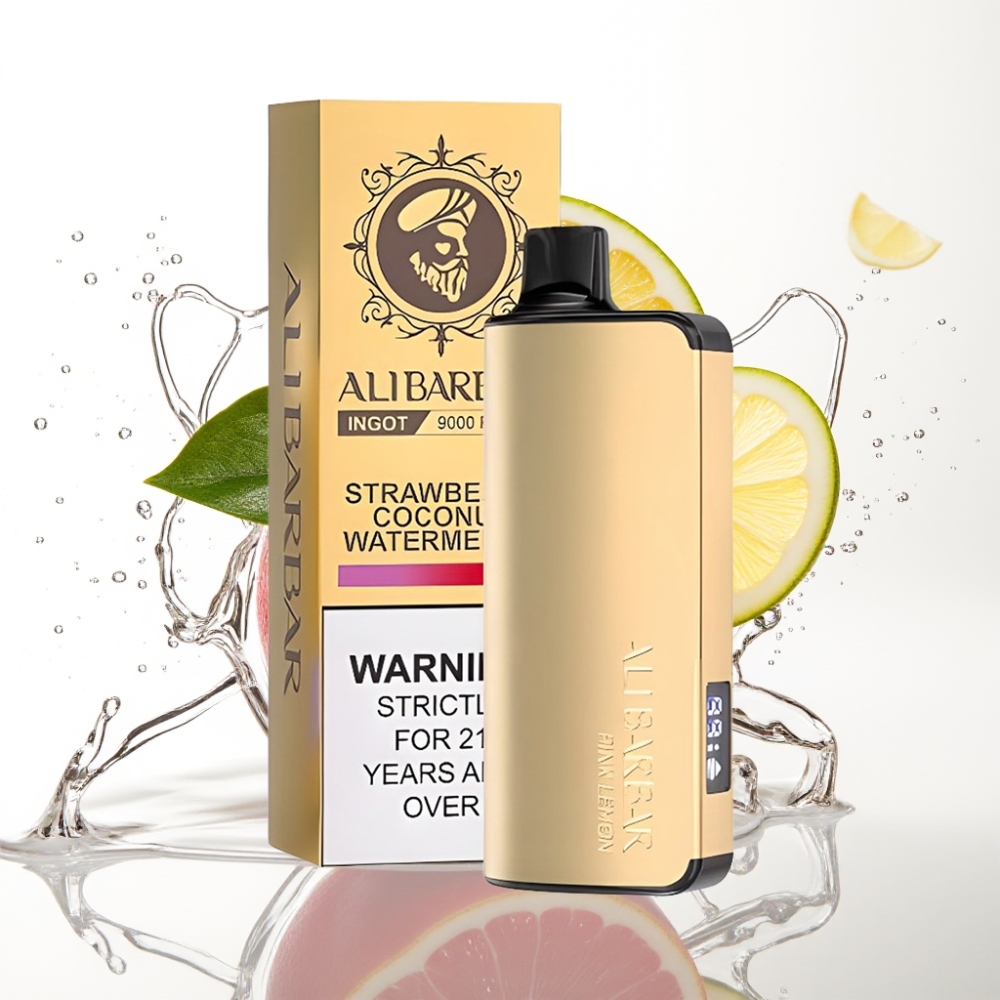 Alibarbar Ingot 9000 Puffs Engångsvape Rosa Citron 22ml 2350mAh