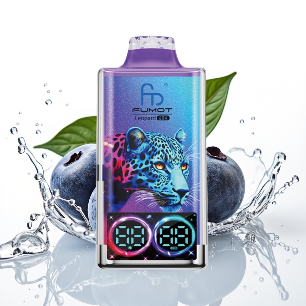 Fumot Leopard 40K Puffs Disposable Vape Blåbär på Is med 5% Nicotine och 700mAh