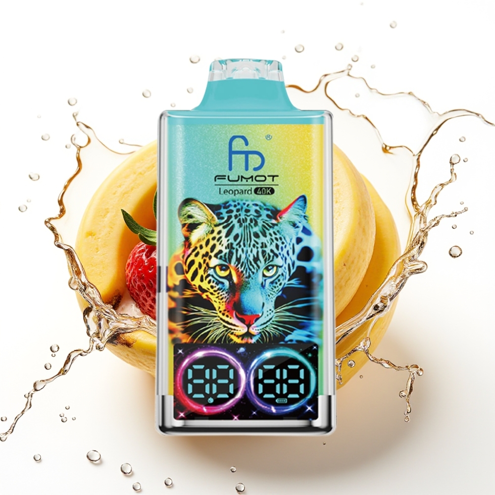 Fumot Leopard 40K Puffs Disposable Vape Jordgubb Banan 5% Nicotine 700mAh Battery