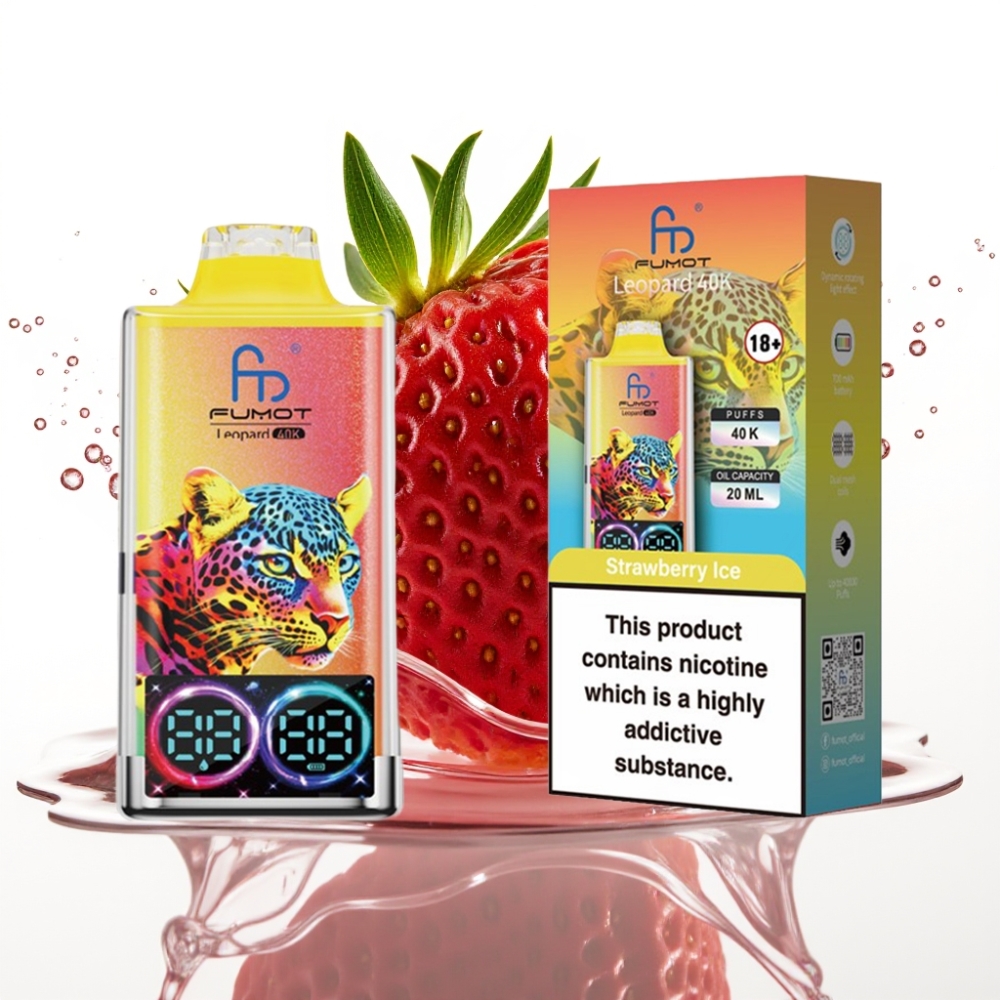 Fumot Leopard 40K Puffs Disposable Vape Jordgubbis Fumot Leopard 40K Puffs 5% Nikotin Disposable Vape Jordgubbis