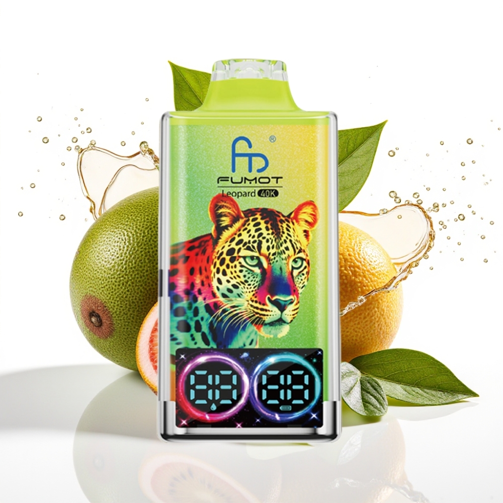 Fumot Leopard 40K Puffs Disposable Vape Kiwi Passionsfrukt Guava 5% Nicotine 700mAh