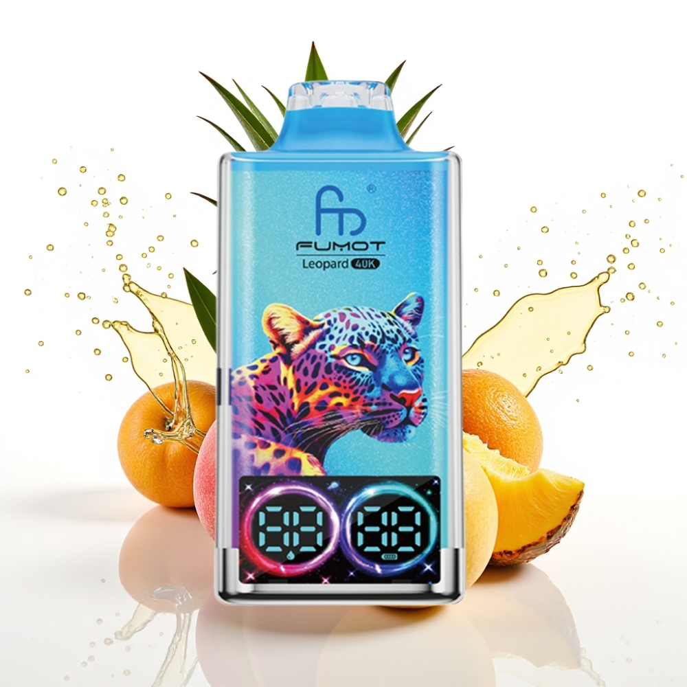 Fumot Leopard 40K Puffs Disposable Vape Persik Mango Ananas 5% Nicotine Dual Mesh