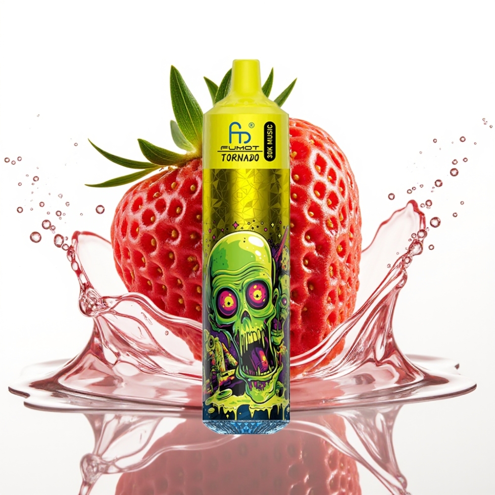 Fumot RandM Tornado 30000 Puffs Disposable Vape Jordgubb Is 30mL 600mAh