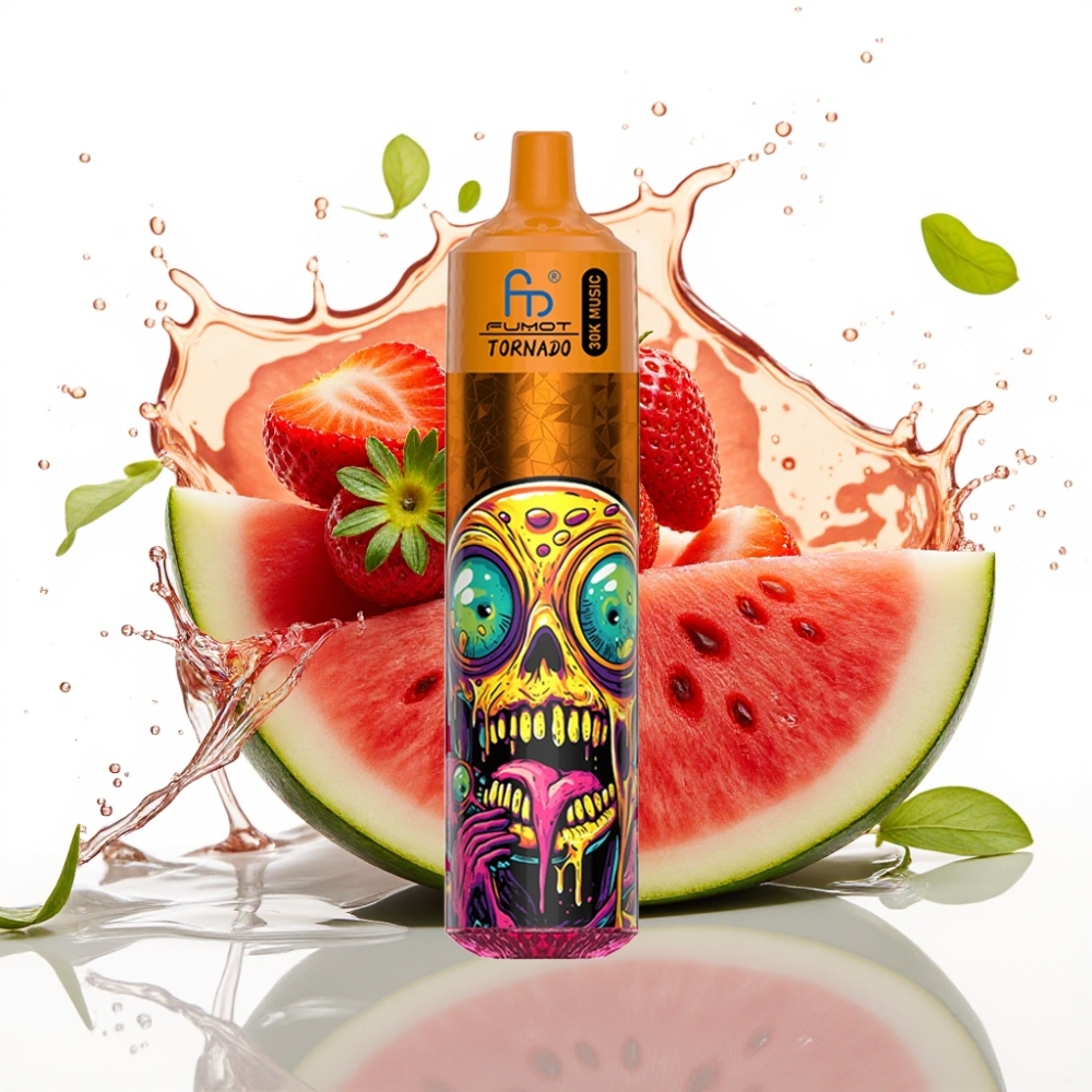 Fumot RandM Tornado 30000 Puffs Disposable Vape Jordgubb Vattenmelon 30mL 5%