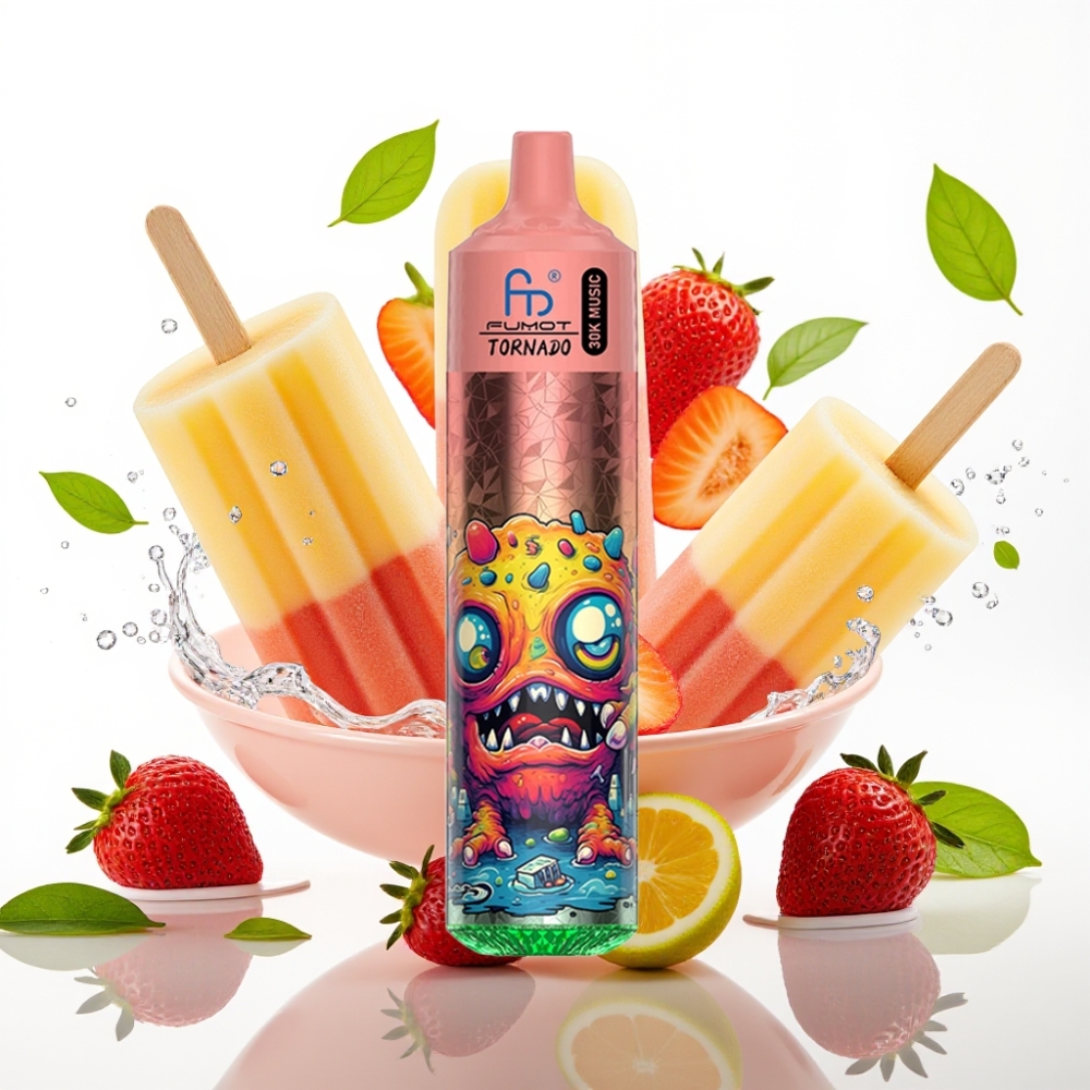 Fumot Randm Tornado 30000 Puffs Disposable Vape Isglass med 30mL vätska och LED-display