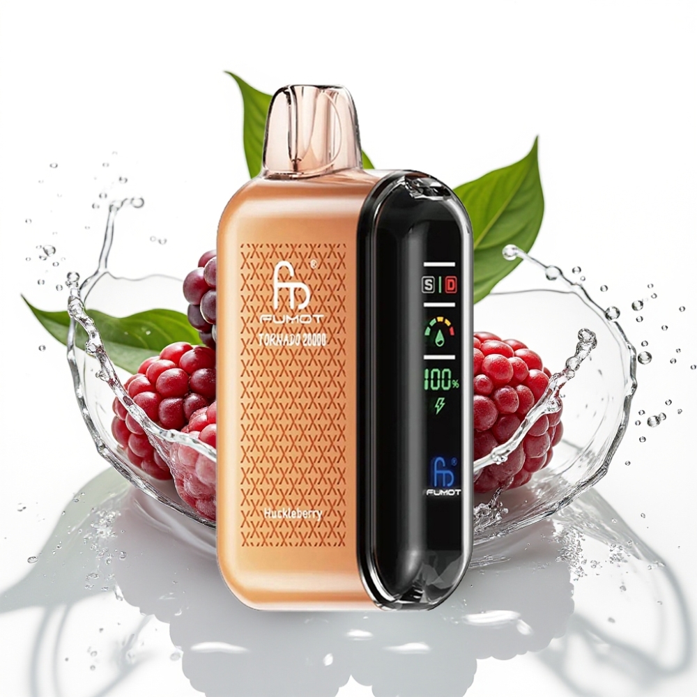 Fumot Tornado 20000 Puffs Disposable Vape Blåbär med Dual Mesh Coil och 20ml E-liquid