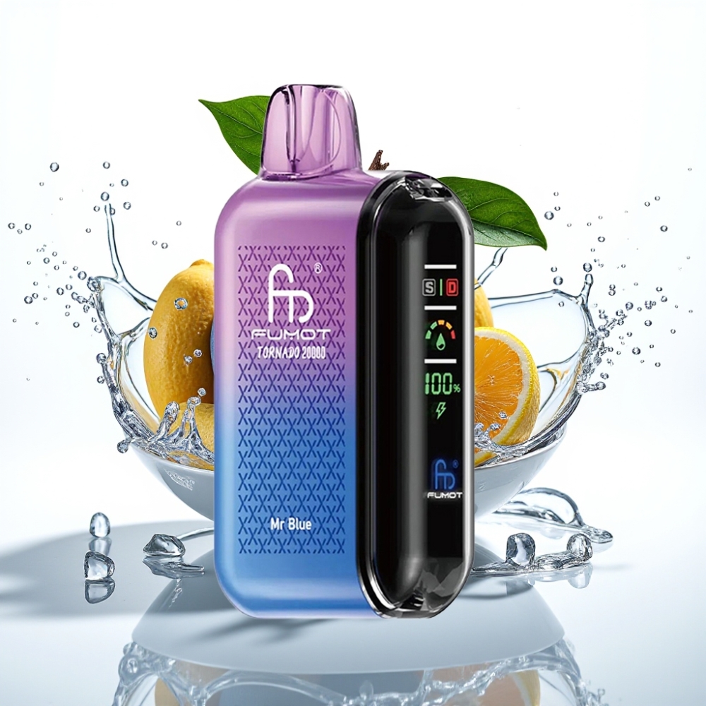 Fumot Tornado 20000 Puffs Disposable Vape Herr Blå med Dual Mesh Coil