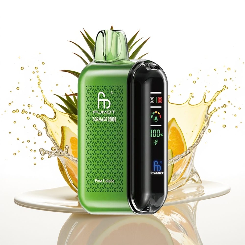 Fumot Tornado 20000 Puffs Engångs-vape Ananas-Kokos med Smart Display
