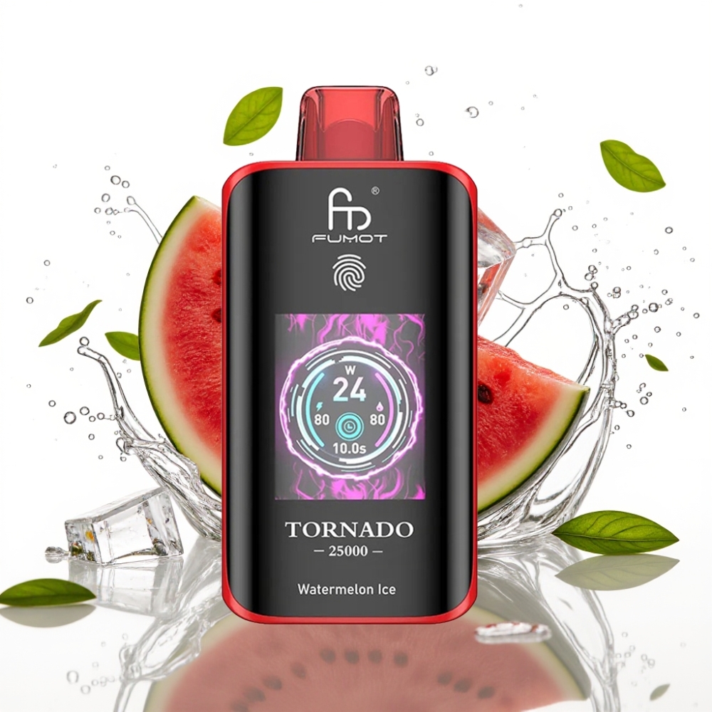 Fumot Tornado 25000 Puffs Disposable Vape Vattenmelonskyla med HD-skärm