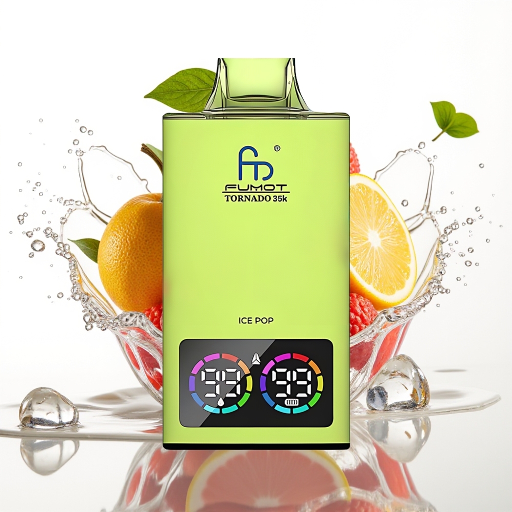 Fumot Tornado 35000 Engångsvape Isglass med Dual Mesh Coil och 15ml E-juice