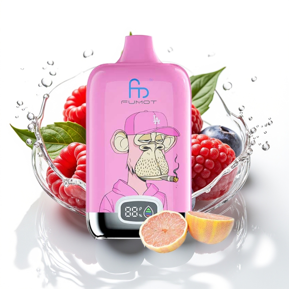 Fumot Tornado Digital Box 12000 Puffs Blåbär Hallon Disposable Vape 67g