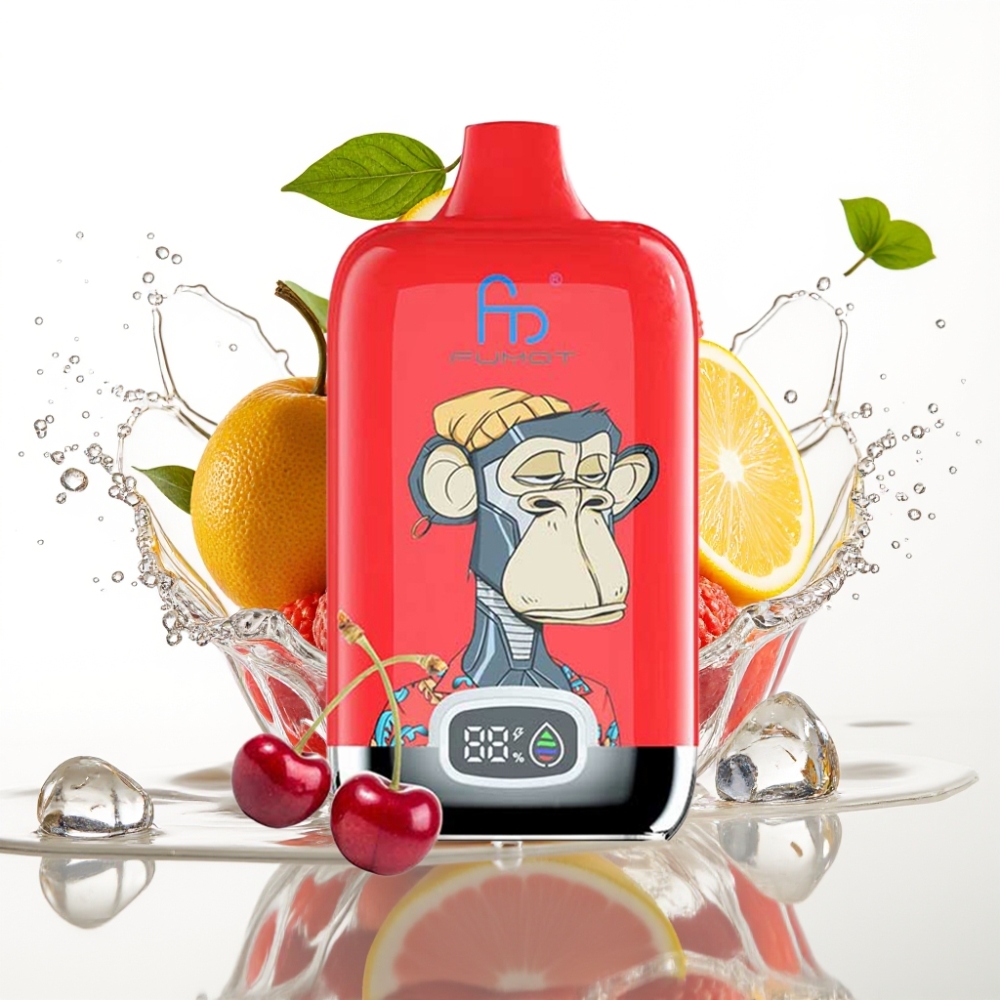 Fumot Tornado Digital Box 12000 Puffs Disposable Vape Iskall Pop & 67g Vikt