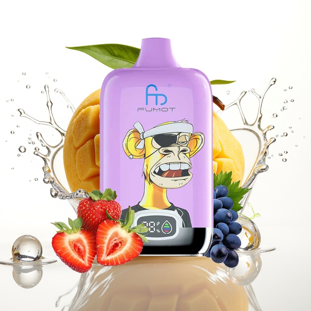 Fumot Tornado Digital Box 12000 Puffs Disposable Vape Mango På Is 20ml