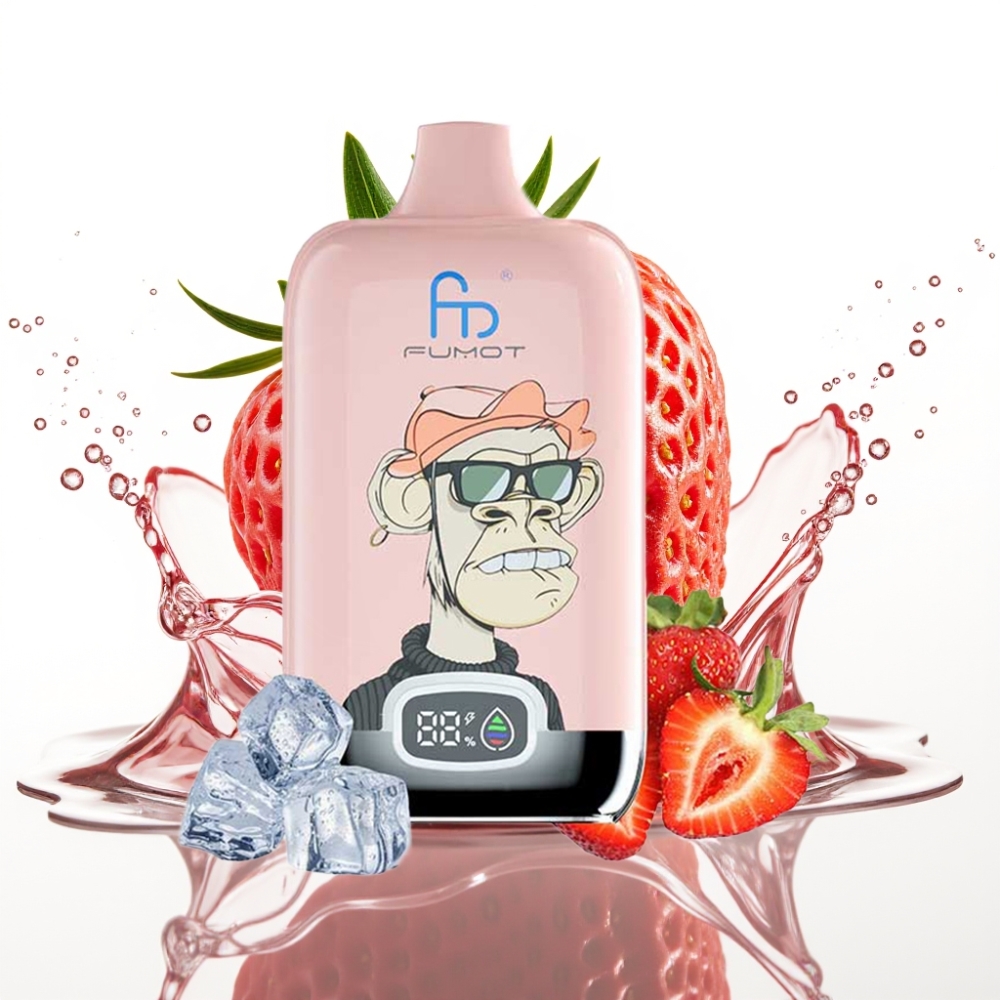 Fumot Tornado Digital Box 12000 Puffs Engångs Vape Jordgubb Is med 20ml E-Liquid