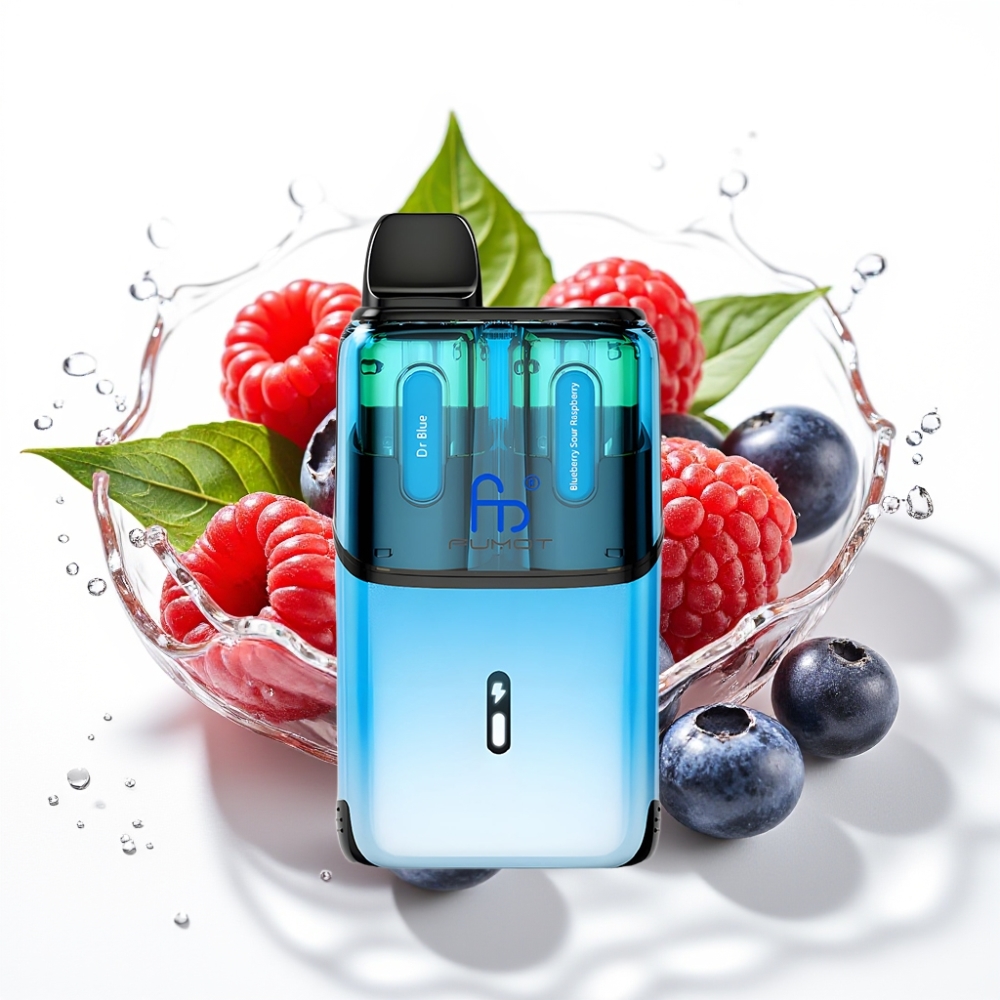 Fumot Ultra T32000 Disposable Vape Dr Blå - Blåbär Sur Hallon med 800mAh Batteri