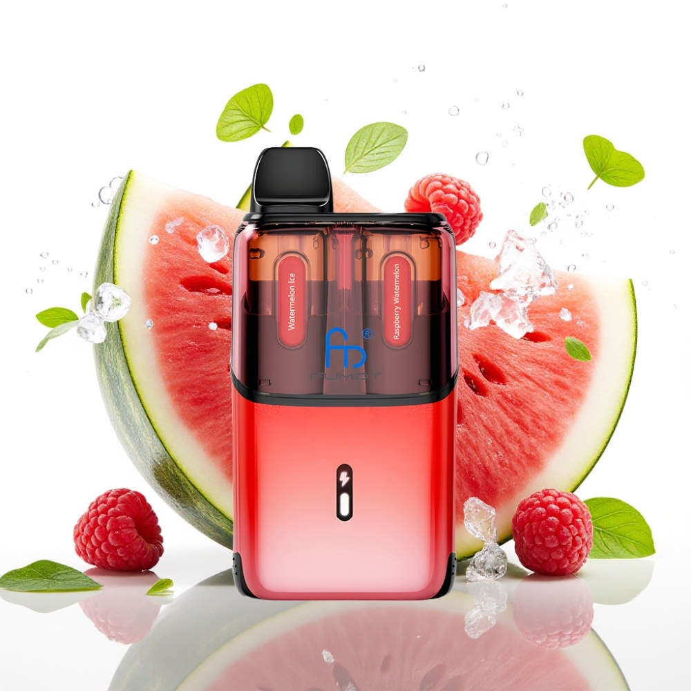 Fumot Ultra T32000 Disposable Vape Vattenmelon Is - Hallon Vattenmelon med 800mAh Batteri