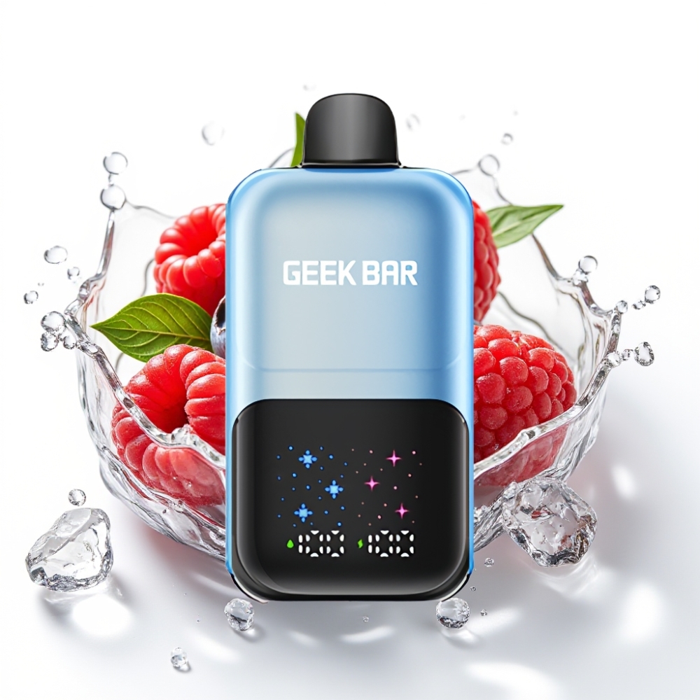 GEEK BAR 2GO 20ml 50000 Puffs Two Series Disposable Vape Pen Blåbär Hallon Is med Interaktiv Skärm