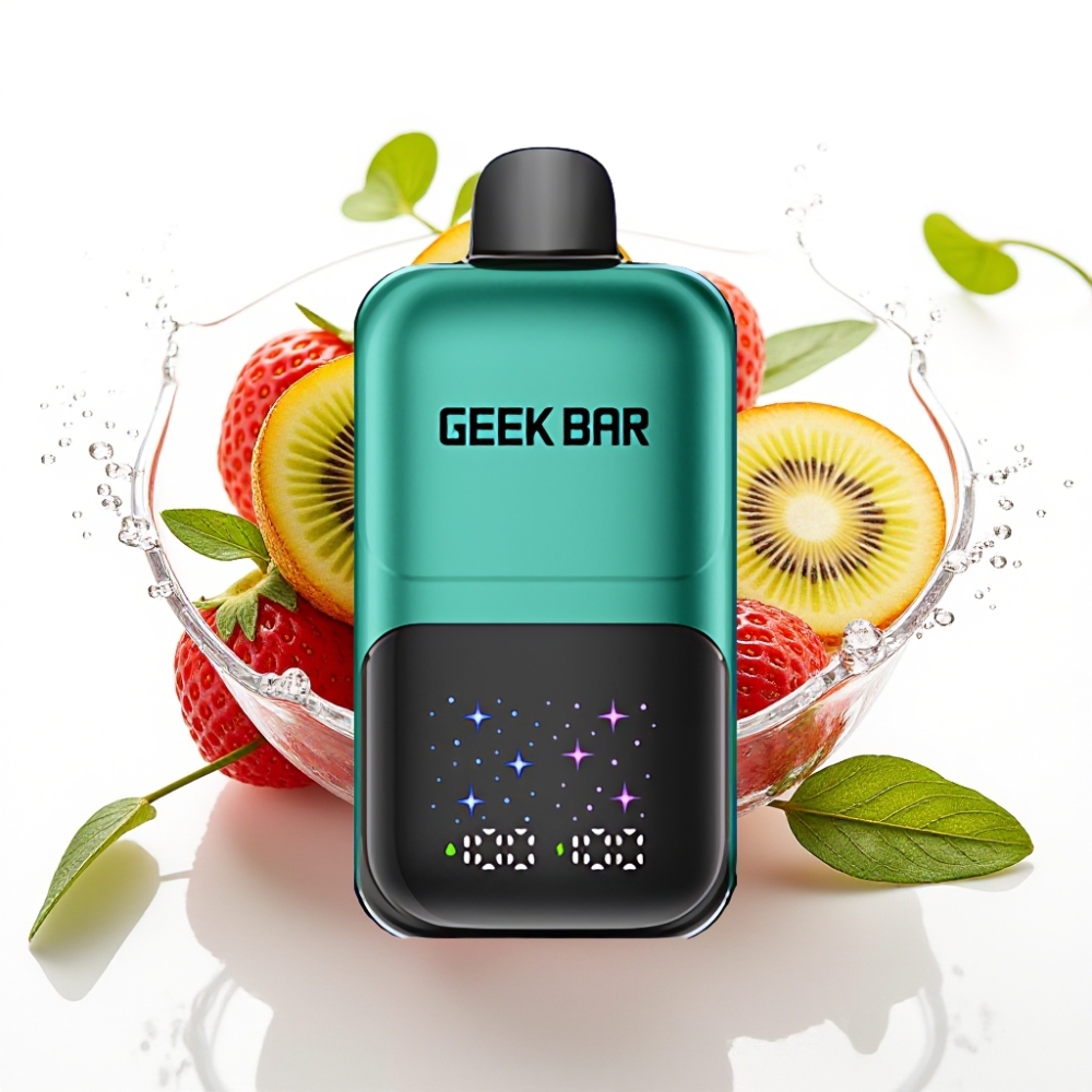 GEEK BAR 2GO 20ml 50000 Puffs Two Series Disposable Vape Pen Jordgubbe & Kiwi Med Laddningsbart Batteri