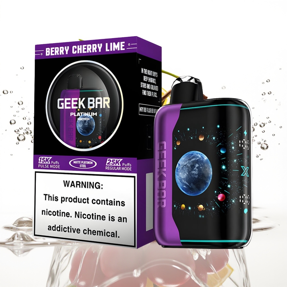 GEEK BAR Platinum Edition 25000 Engångs Vape Bär Körsbär Lime