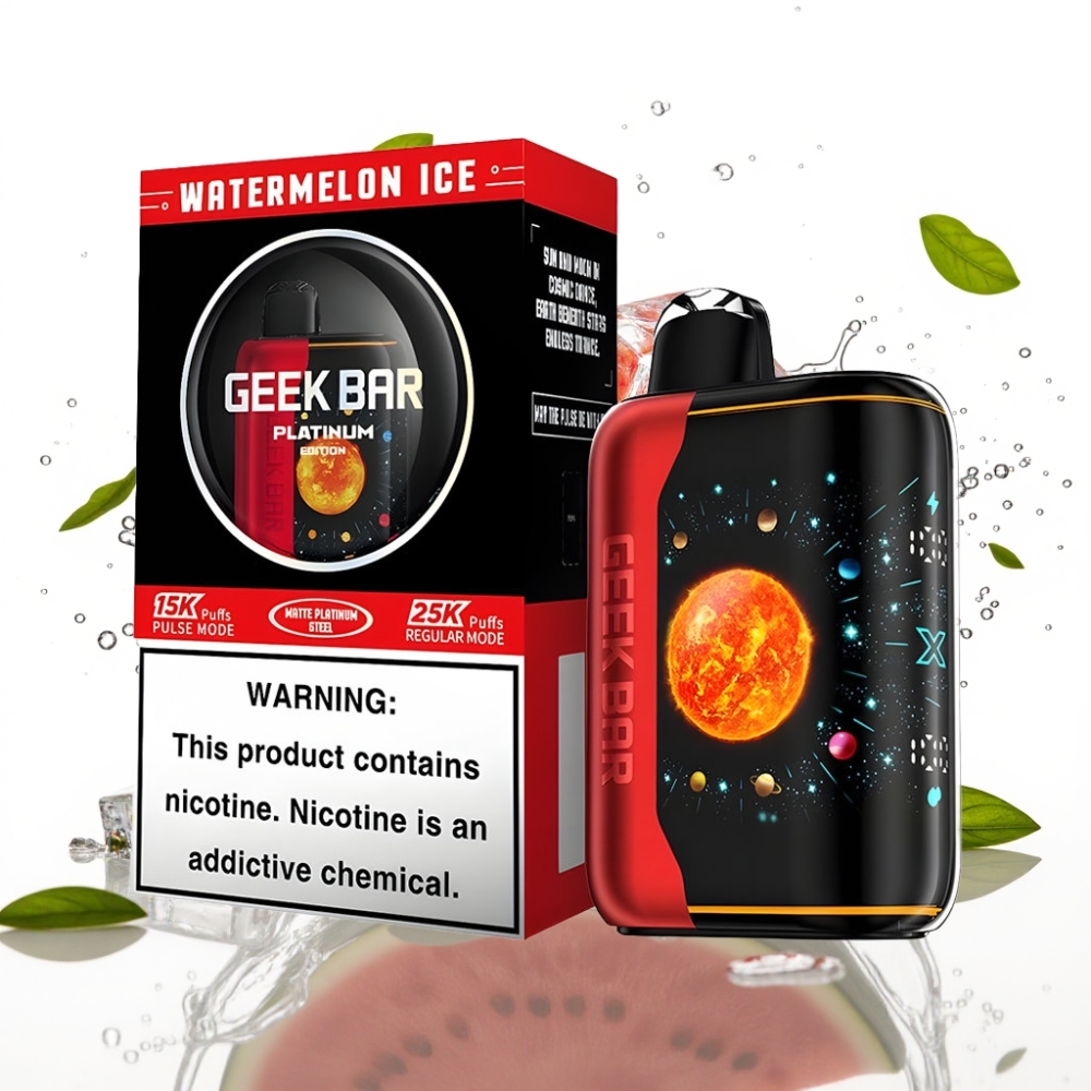 GEEK BAR Platinum Edition 25000 Engångs Vape Vattenmelon Is med Dual Mesh Coil