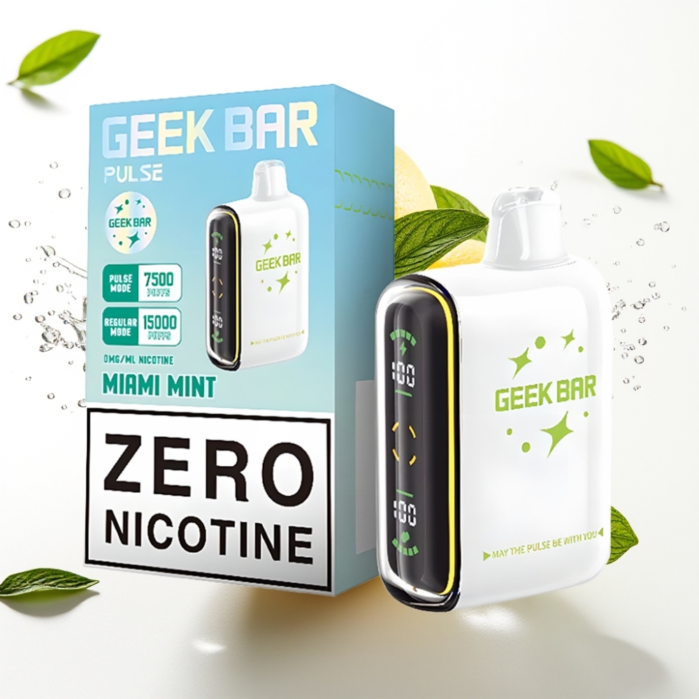 Geek Bar Pulse 15000 Puffs Disposable Vape Zero Nikotin med 16ML E-vätska och USB Type-C