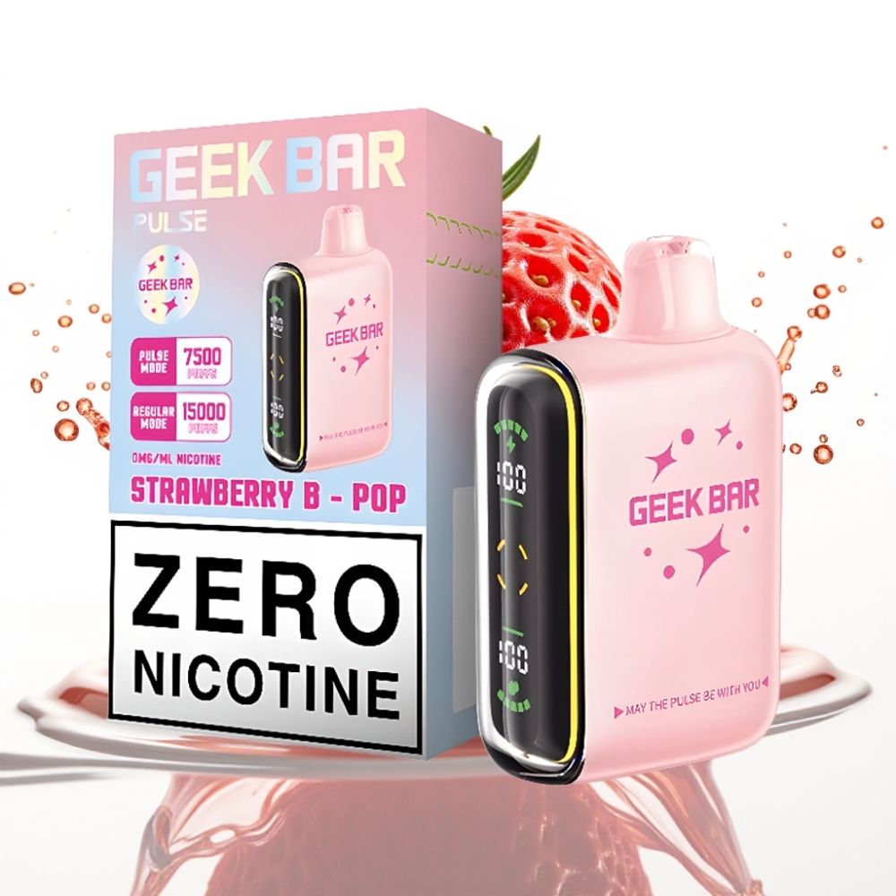 Geek Bar Pulse 15000 Puffs Disposable Vape Zero Nikotin med 16ML E-vätska och USB Type-C