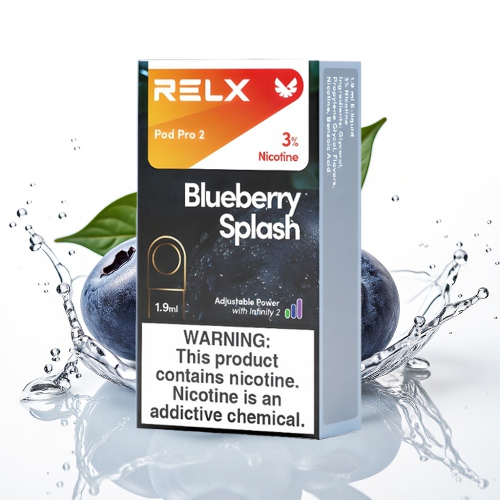 RELX Pod Pro 2 Blåbärsplash Nikotinhalt 3% 1.9ml 600 puffar