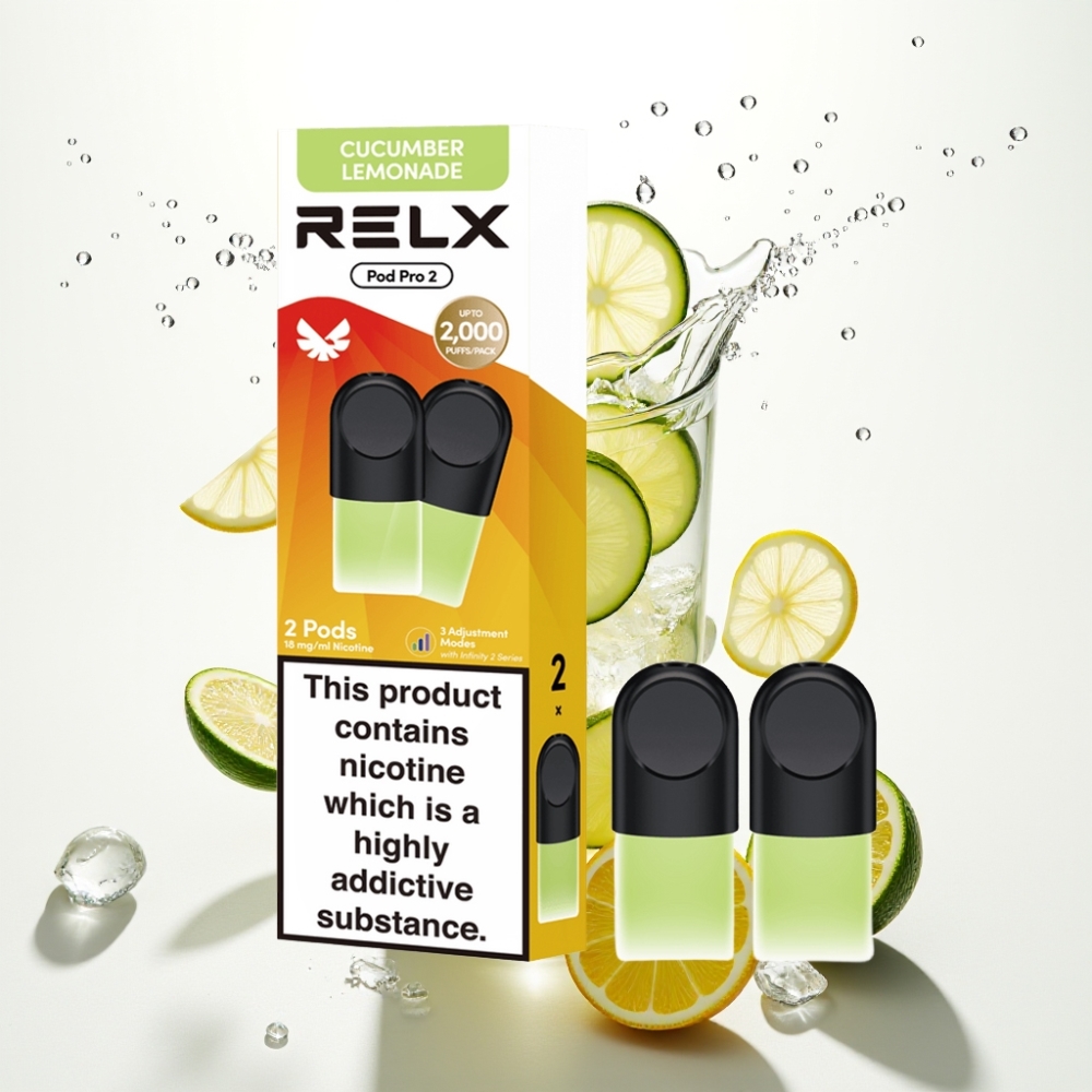 RELX Pod Pro 2 – Dryck-Gurka Citronad Nikotin 1,8% – 600 puffar – 1,9ml